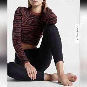 NWT Express High Waisted Supersoft Knit Blue Pull-On Skinny Jeans